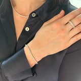 18kt White Gold Tennis Style Necklet with Round Shaped Lab Grown Diamonds UDN1001