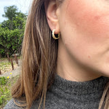 Spring Leaves 9ct Gold Hoop Earrings GE2260