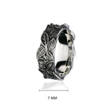 Spring Leaves Oxidised Ring R456