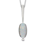 Sahara Sunset Silver Pendant SP287 White Opal