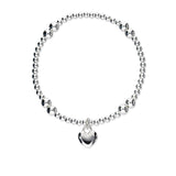 Hearts Silver Stretch Bracelet SSBL02