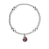 Tranquillity Silver Stretch Enamel Bracelet SSEBL04