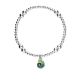 Tranquillity Silver Stretch Enamel Bracelet SSEBL04
