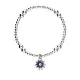 Primrose Silver Stretch Enamel Bracelet SSEBL05