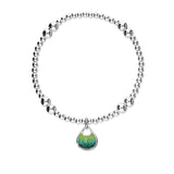 Elements Silver Stretch Enamel Bracelet SSEBL08