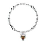 Nature in Flight Silver Stretch Enamel Bracelet SSEBL11
