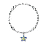 Happy Valley Silver Stretch Enamel Bracelet SSEBL12