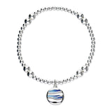 Orbit Silver Stretch Enamel Bracelet SSEBL02