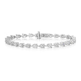 18kt White Tennis Style Bracelet with Lab Grown Diamonds - UDBL1005