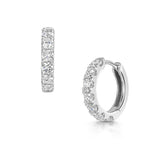 18K White Gold Earrings with 14 Lab Grown Diamonds - UDE1004