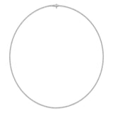18kt White Gold Tennis Style Necklet with Round Shaped Lab Grown Diamonds UDN1001