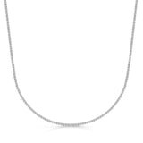 18kt White Gold Tennis Style Necklet with Round Shaped Lab Grown Diamonds UDN1001