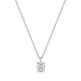 18kt White Gold Single Stone Lab Grown Diamond Pendant - UDP1001
