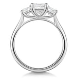 18kt White Gold Lab Grown Emerald Cut Ring - UDR1001