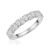 18kt White Gold Ring with Pear Shaped Lab Diamonds UDR1003