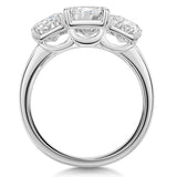 3 Stone Emerald Cut Lab Grown Diamond Ring UDR1004