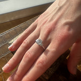 18kt White Gold Lab Grown Emerald Cut Ring - UDR1001