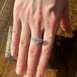 18kt White Gold Ring with 3 Oval Lab Diamonds - UDR1007