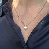 18kt White Gold Single Stone Lab Grown Diamond Pendant - UDP1001
