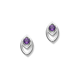 Celtic Silver Earrings CE392 Amethyst