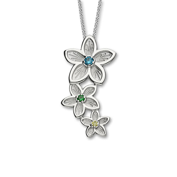 Happy Valley Silver Pendant CP374 Blue/Green/Yellow CZ