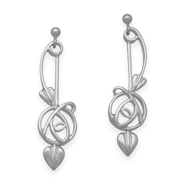 Charles Rennie Mackintosh Silver Earrings E1024