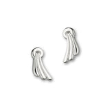 Trendy Twirls Sterling Silver Tri Stud Earrings, E1085