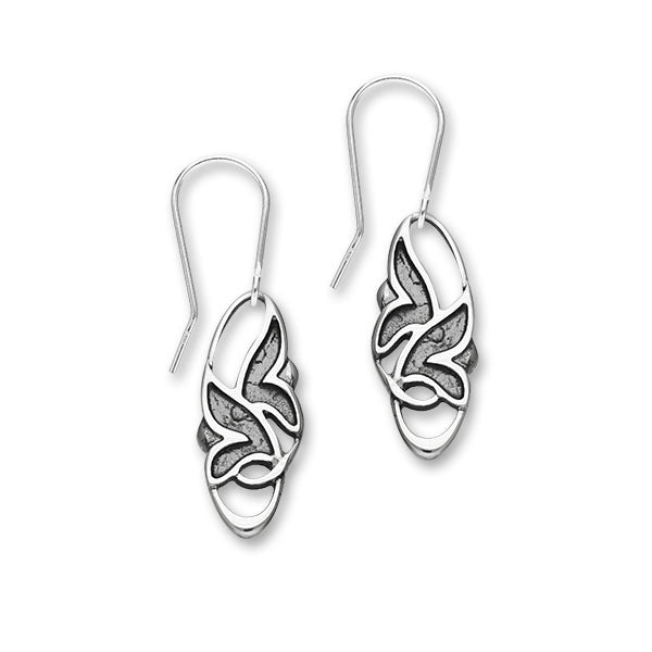 Trendy Twirls Sterling Silver Drop Earrings, E1807
