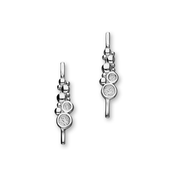 Dröfn Sterling Silver Bar Stud Earrings, E1955