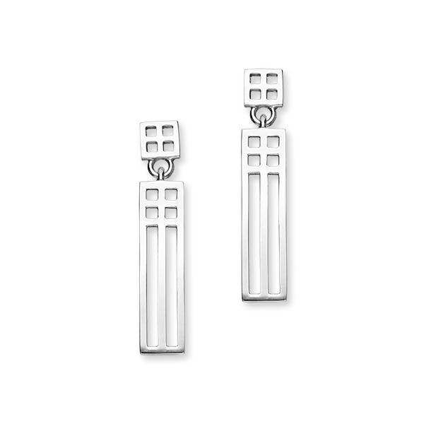 Set Ciondolo E Orecchini Charles Rennie Mackintosh - Argento Sterling Set Ciondolo E Orecchini Charles Rennie Mackintosh - Argento Sterling