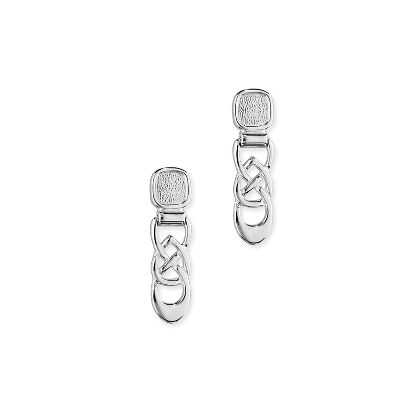 Celtic Knot Sterling Silver Drop Earrings, E775