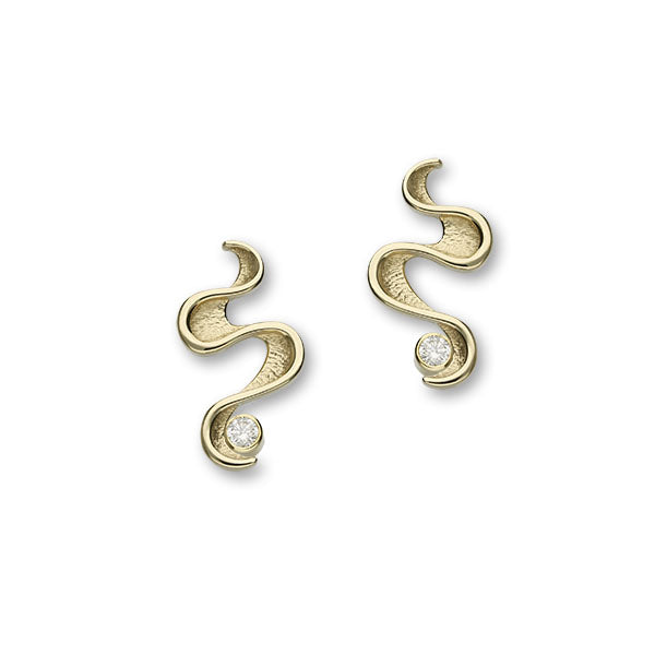Mirran Ripples Gold Earrings GDE118