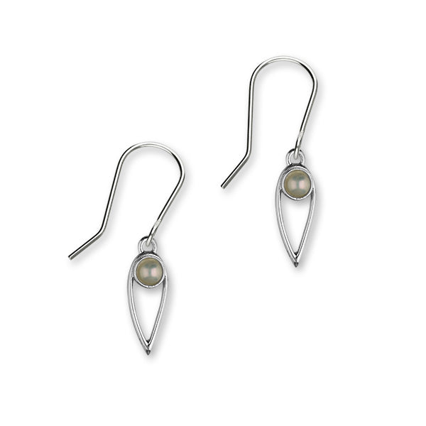 June Birthstone Silver Earrings SE371 Pearl