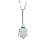 Sahara Sunset Silver Pendant SP284 White Opal