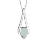 Sahara Sunset Silver Pendant SP285 White Opal