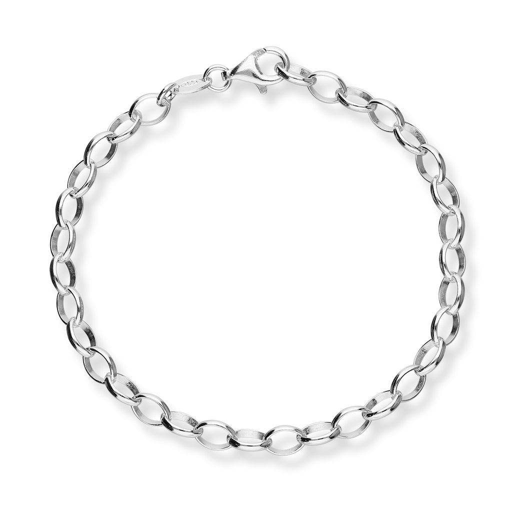 Circle Toggle Silver Charm Bracelet - Men White Gold Curb Chai PNG  Transparent With Clear Background ID 195991 | TOPpng