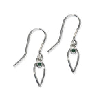 May Birthstone Silver Earrings CE357