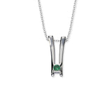 May Birthstone Silver Pendant CP333