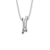 April Birthstone Silver Pendant DP91