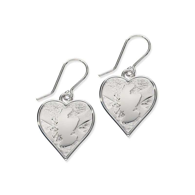 Scottish Heart Drop Earrings E2204