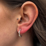 Celtic Silver Hoop Earring E2244