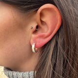 Runic Silver Hoop Earring E2246