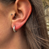Celtic Silver Hoop Earring E2247