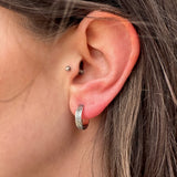Celtic Silver Hoop Earring E2251