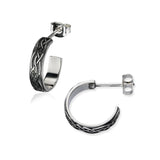 Celtic Silver Hoop Earring E2253