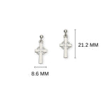 Crosses Silver Earrings E71