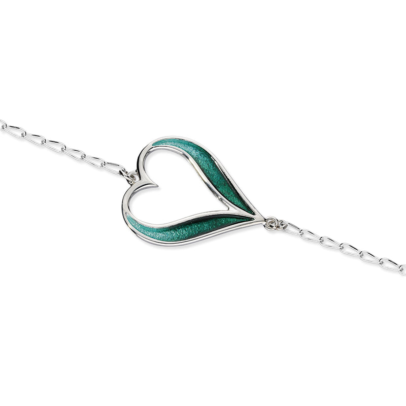 Astin Sterling Silver Heart Bracelet with Enamel EBL118