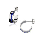 Simply Stylish Enamel Hoop Earrings EE651