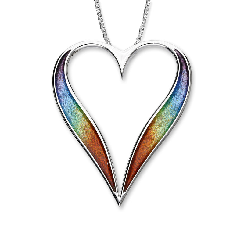 Rainbow heart pendant hotsell