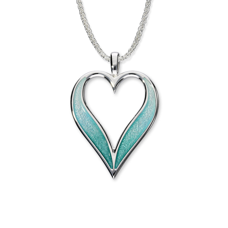 Astin Sterling Silver Small Heart Pendant with Enamel EP487